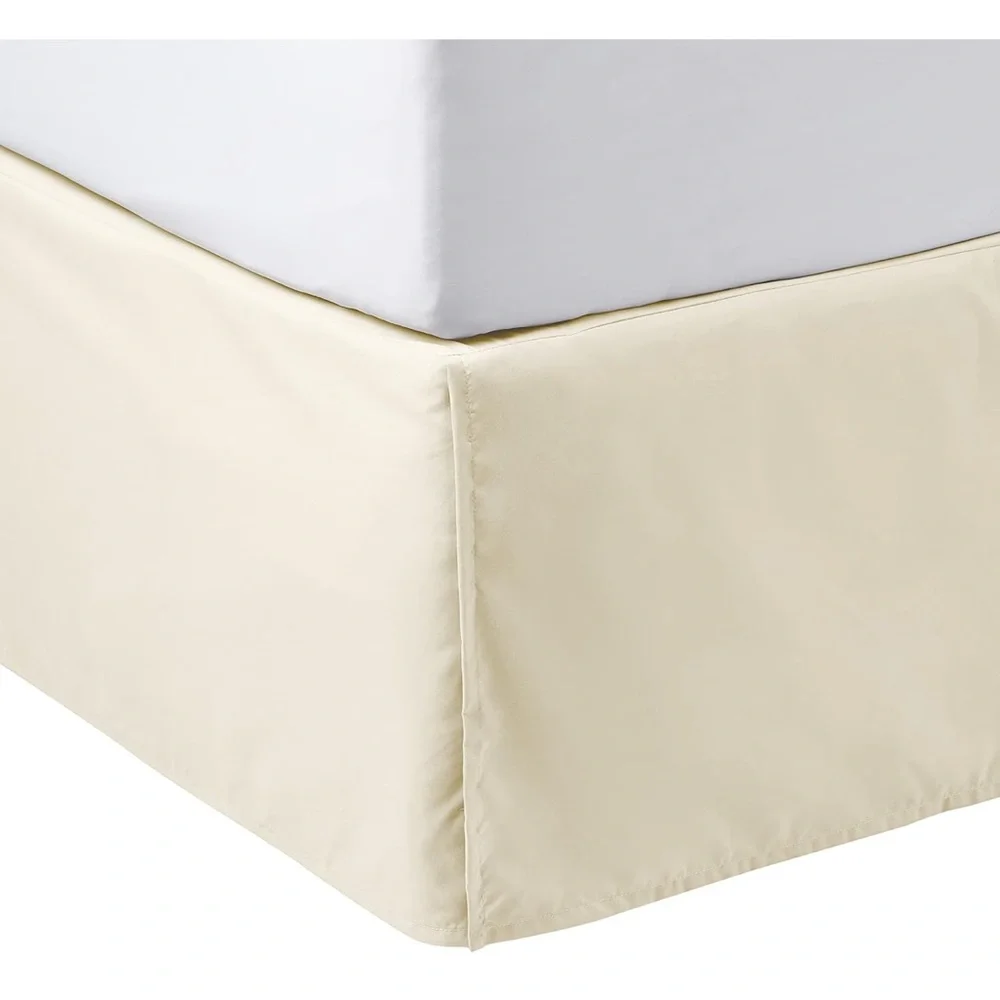 New Beige Amazon Basics Queen Bed Skirt - Classic Tailored Design